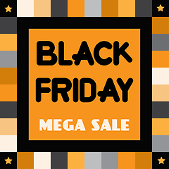 Image showing Black friday banner. Retro style.