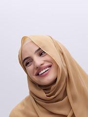 Image showing Portrait of young muslim woman wearing hijab