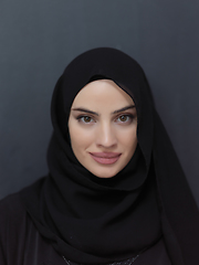 Image showing Portrait of young muslim woman wearing hijab