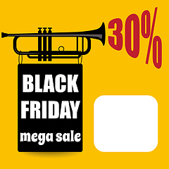 Image showing Black friday banner. Retro style.