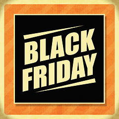 Image showing Black friday banner. Retro style.