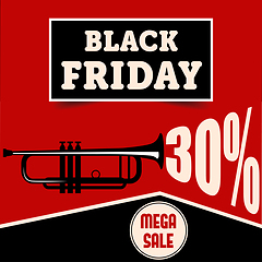 Image showing Black friday banner. Retro style.