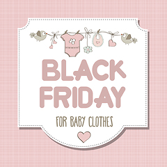 Image showing Black friday banner  for kids shop.