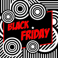 Image showing Black friday banner. Retro style.