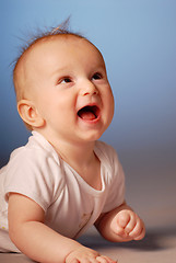 Image showing A cheery smiling little boy