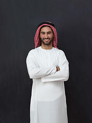 Image showing Portrait of young muslim man wearing traditional clothes