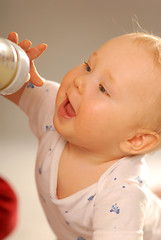 Image showing Baby during the drinking of milk