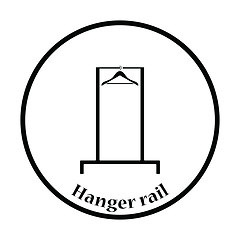 Image showing Hanger rail icon