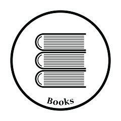 Image showing Icon of Stack of books