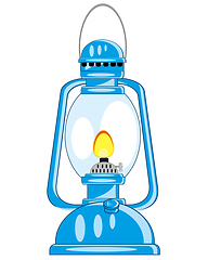 Image showing Kerosine lamp on white background is insulated