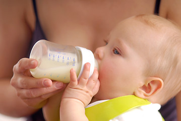 Image showing Baby during the drinking of milk