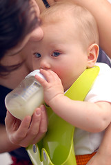 Image showing Baby during the drinking of milk