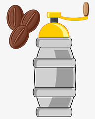 Image showing Manual coffee grinder on white background is insulated