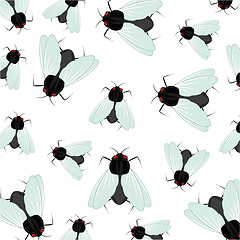 Image showing Vector illustration of the decorative pattern from insect fly