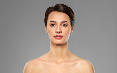 Image showing beautiful young woman with bare shoulder