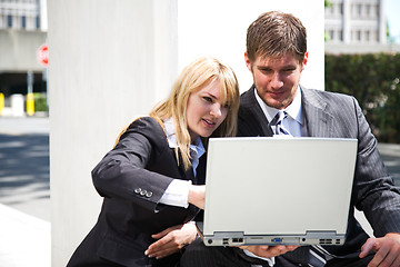 Image showing Working caucasian business people 