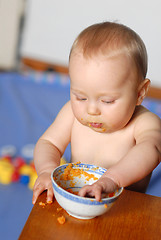 Image showing Baby with meal