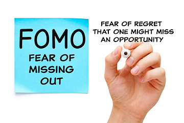 Image showing Fear Of Missing Out FOMO Concept
