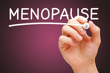 Image showing Word Menopause Handwritten With White Marker