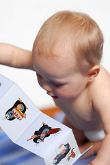 Image showing Baby with book