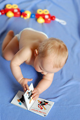 Image showing Baby with book