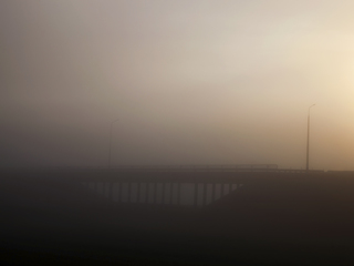 Image showing bridge in fog