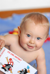 Image showing Baby with book