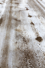 Image showing Road under the snow