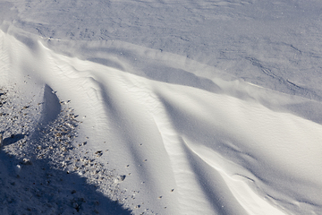 Image showing Snow near the road