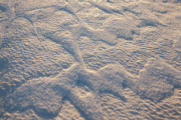 Image showing Snow drifts in winter