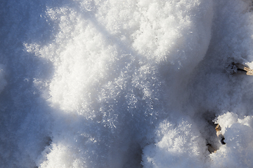 Image showing Snow drifts in winter