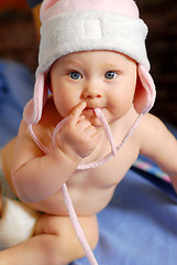 Image showing Baby in hat