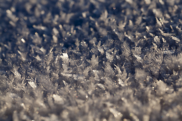 Image showing Snowdrifts, a field in winter