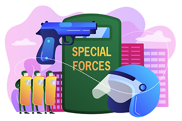 Image showing Special military forces concept vector illustration.