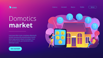 Image showing Smart home concept landing page.