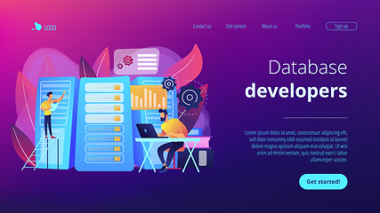 Image showing Big data engineering concept landing page.