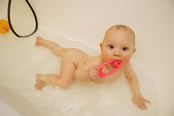 Image showing Baby in bath