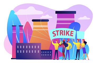 Image showing Strike action concept vector illustration.