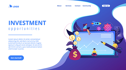 Image showing Investment fund concept landing page.