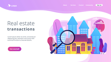 Image showing Real estate concept landing page.