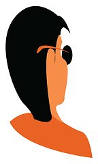 Image showing Boy wearing sunglass vector or color illustration