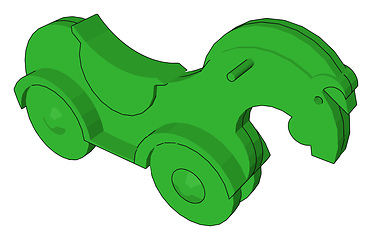 Image showing A little toy horse object vector or color illustration