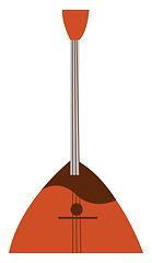 Image showing A Russian stringed musical instrument balalaika with a triangula