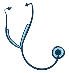 Image showing Blue stethoscope vector illustration on white background 