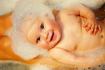 Image showing Baby in bath