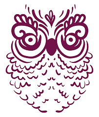 Image showing Owl with big eyelashes vector or color illustration