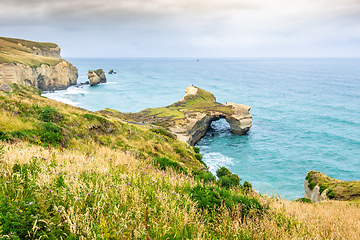 Image showing Tunnel Beach New Zealand