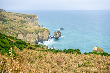 Image showing Tunnel Beach New Zealand