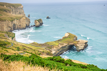 Image showing Tunnel Beach New Zealand