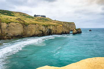 Image showing Tunnel Beach New Zealand